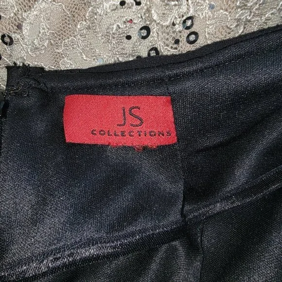 JS Collection Black Strapless Ruched Bodycon Midi Dress – Size Small (EST) - Picture 10 of 12